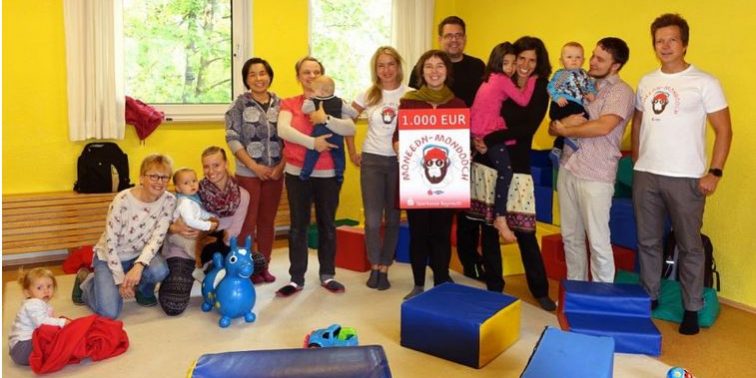 Gruppenbild vom Moneedn Mondaach 2018 im Toberaum